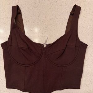 Brown Women's Bustier Top